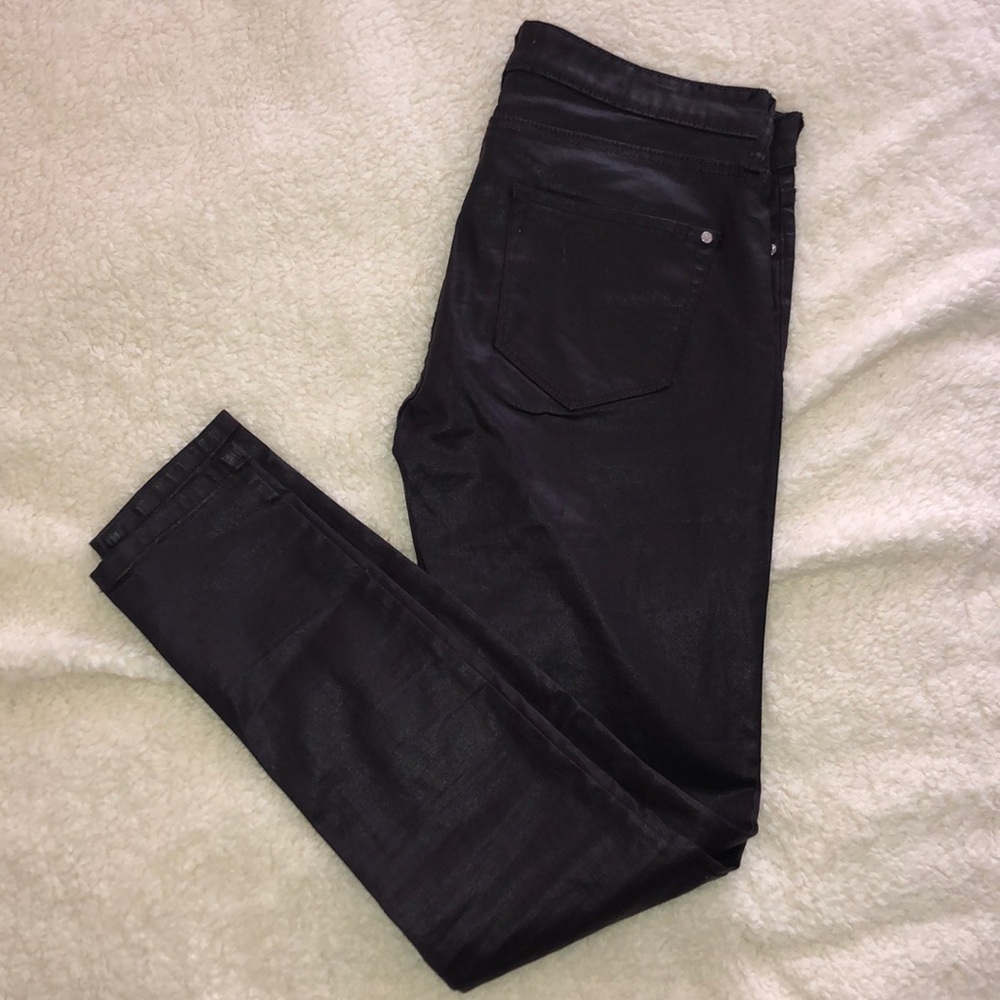 Mango Paris Faux Leather Jeans
